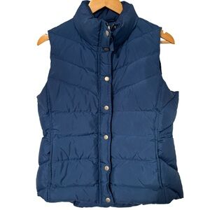 J. Crew Navy Puffer Down Filled Vest